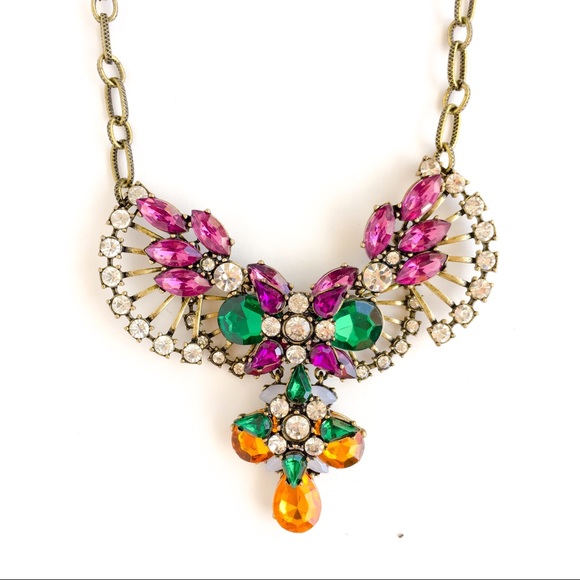 J. Crew Jewelry - Jcrew vintage crystal statement necklace